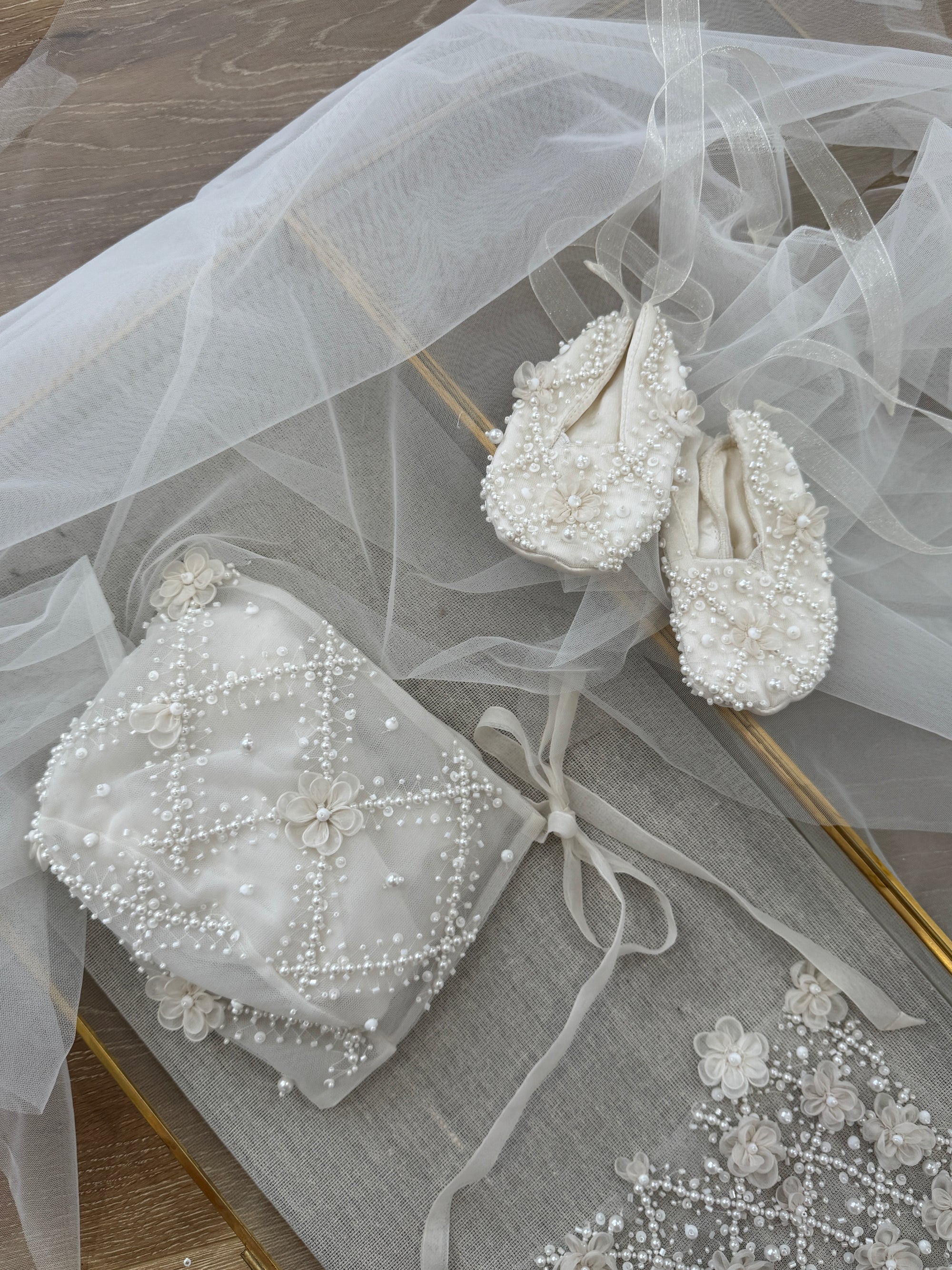 Beaded Bonnet and Boots